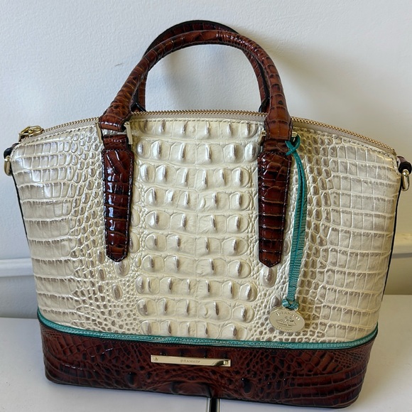 Brahmin Handbags - Gorgeous Brahmin Duxbury Satchel in Vanilla Macaw